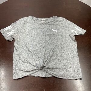 PINK Victoria's Secret Heathered Gray Top